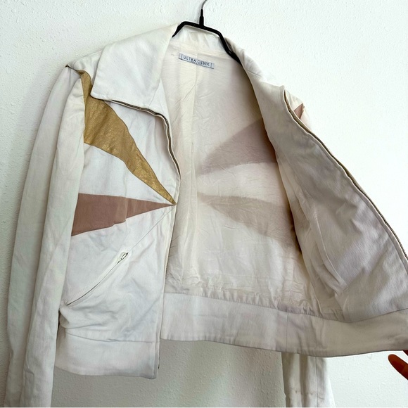 Cropped white designer jacket - Picture 7 of 13